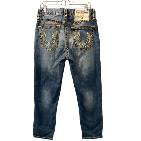 True Religion Bobby Relaxed Baggy Embroidered Denim Jeans Size 30 Men's Casual - Picture 7 of 8